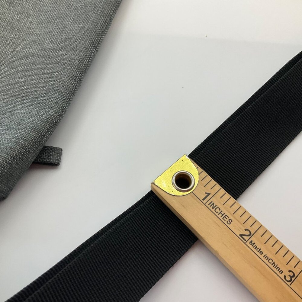 John Varvatos Fanny Pack Belt Bag Chest Travel Bag Sling Bag Gray Canvas 6.5"x11 - Picture 11 of 12